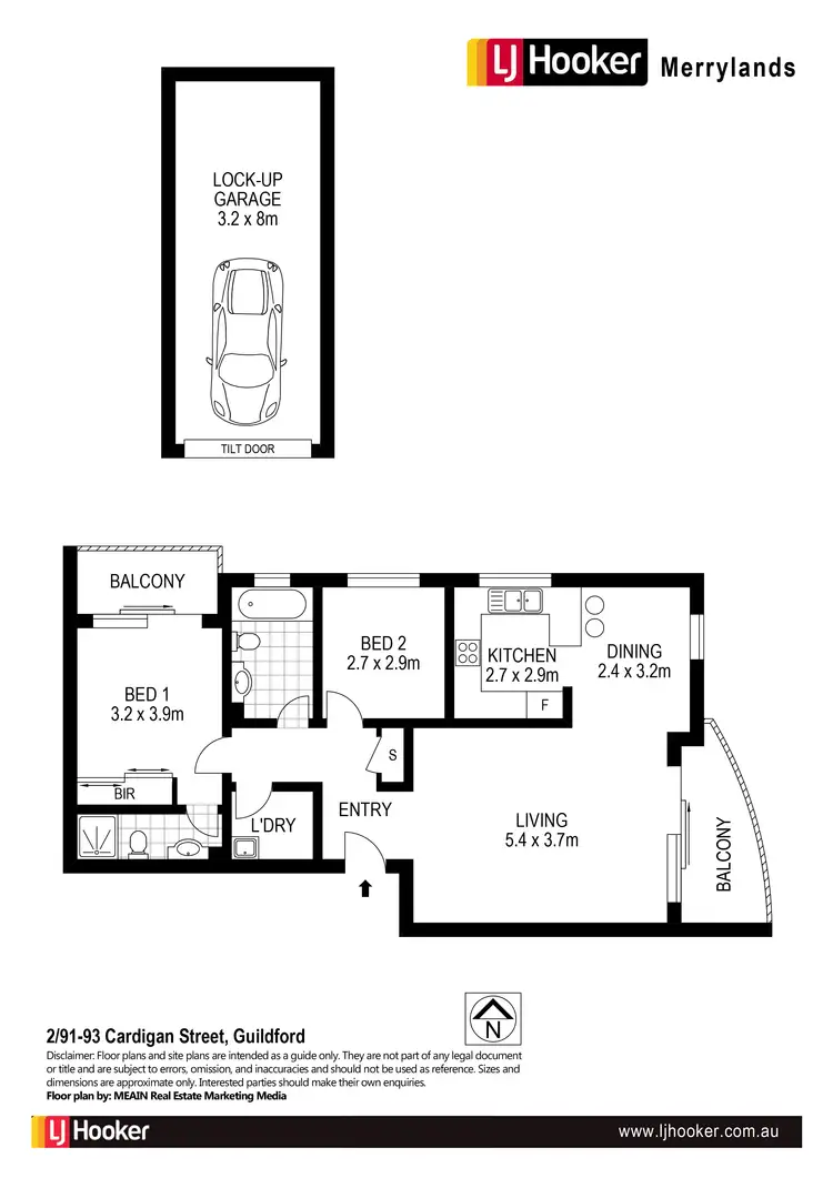 Floorplan of Homely unit listing, Unit 2/91-93 Cardigan Street, Guildford NSW 2161
