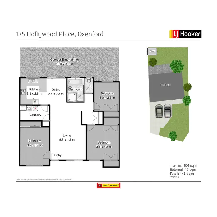 Floorplan of Homely unit listing, 1/5 Hollywood Place, Oxenford QLD 4210