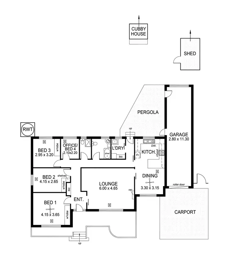 Floorplan of Homely house listing, 43 Scholefield Road, Kingston Park SA 5049