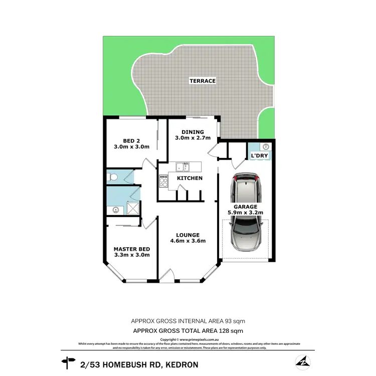 Floorplan of Homely unit listing, 2/53 Homebush Road, Kedron QLD 4031