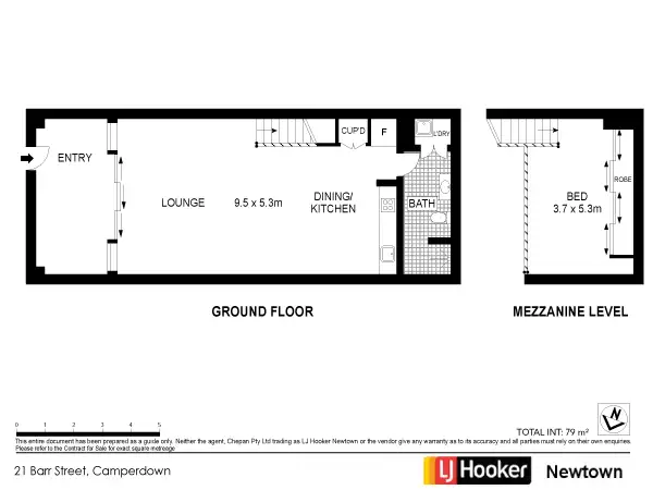 Floorplan of Homely apartment listing, 21 Barr Street, Camperdown NSW 2050