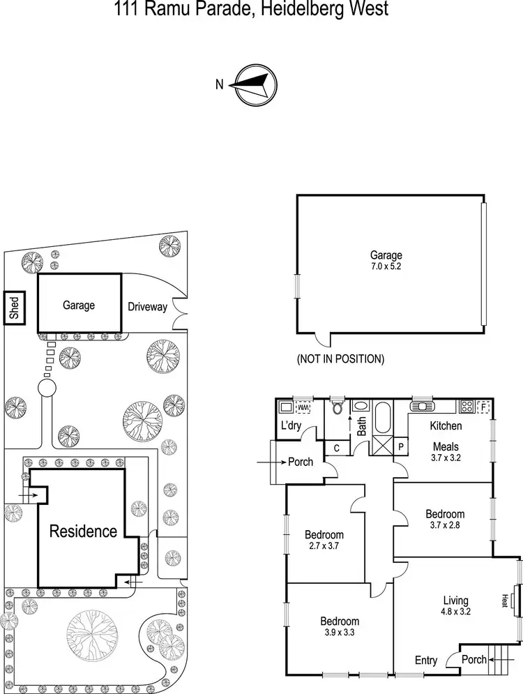 Floorplan of Homely house listing, 111 Ramu Parade, Heidelberg West VIC 3081