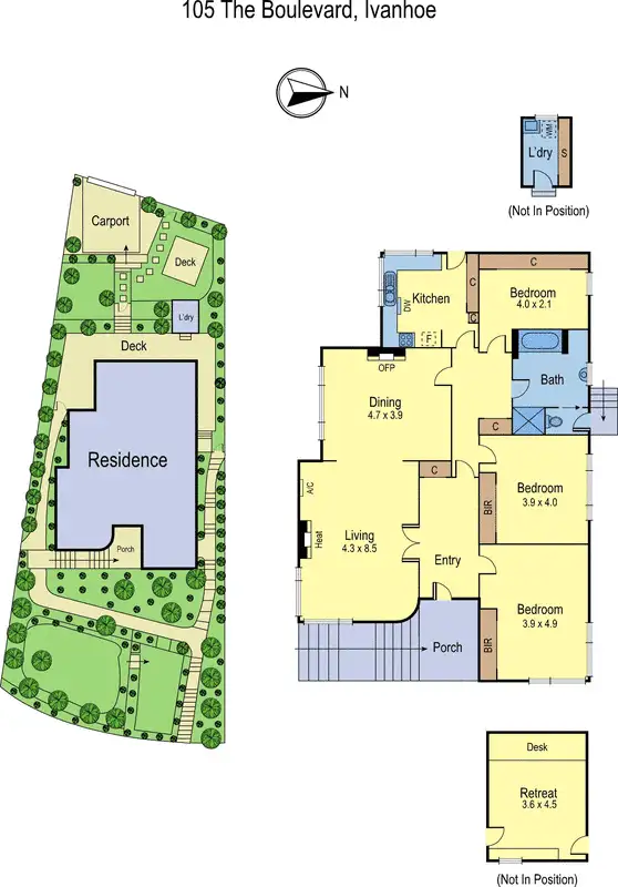 Floorplan of Homely house listing, 105 The Boulevard, Ivanhoe VIC 3079