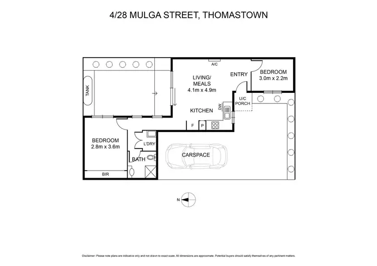 Floorplan of Homely unit listing, 4/28 Mulga Street, Thomastown VIC 3074