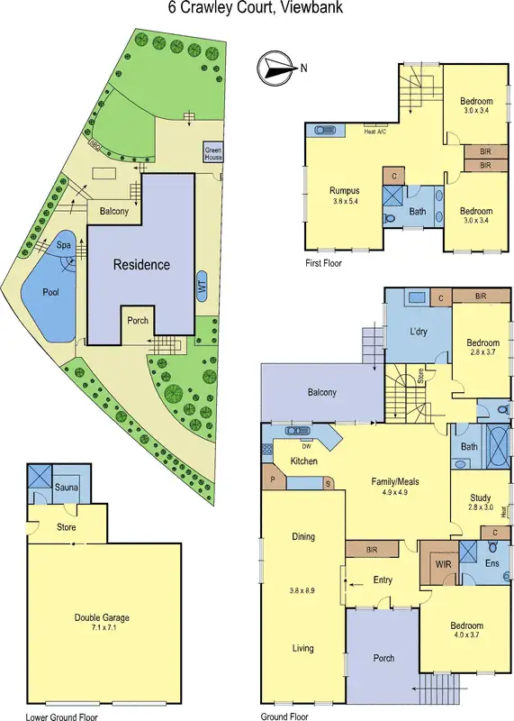Floorplan of Homely house listing, 6 Crawley Court, Viewbank VIC 3084