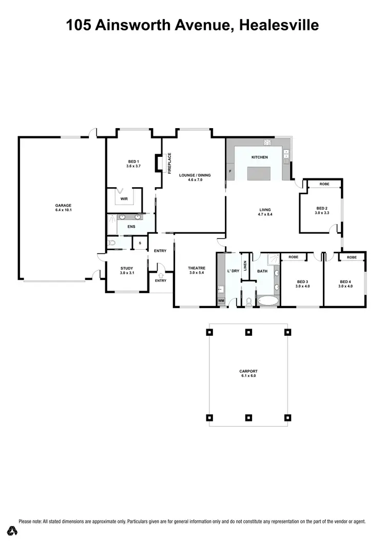 Floorplan of Homely rural property listing, 105 Ainsworth Avenue, Chum Creek VIC 3777