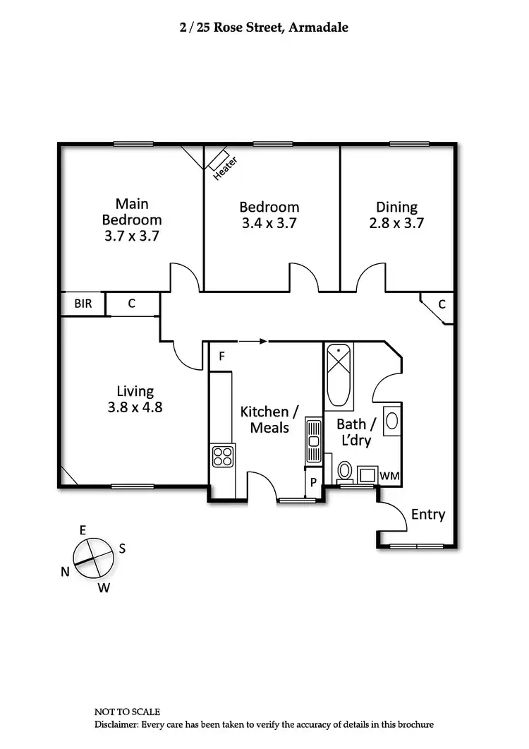 Floorplan of Homely apartment listing, 2/25 Rose Street, Armadale VIC 3143