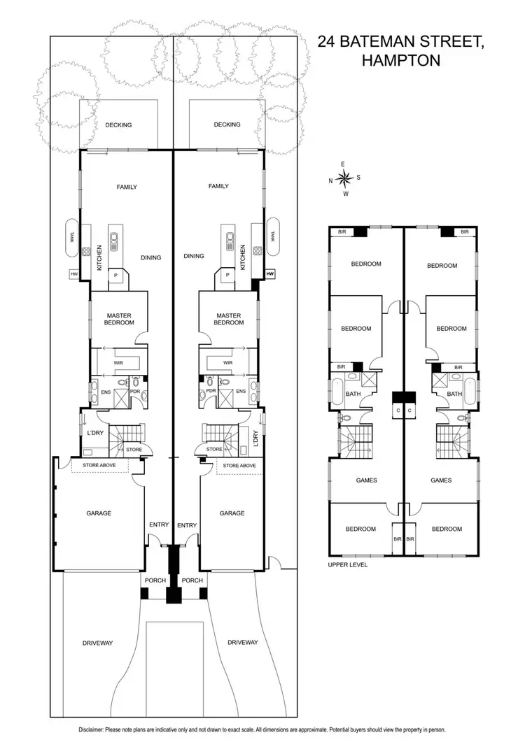 Floorplan of Homely townhouse listing, 24 Bateman Street, Hampton VIC 3188