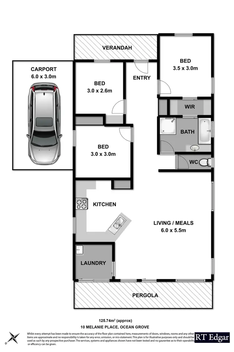 Floorplan of Homely house listing, 10 Melanie Place, Ocean Grove VIC 3226