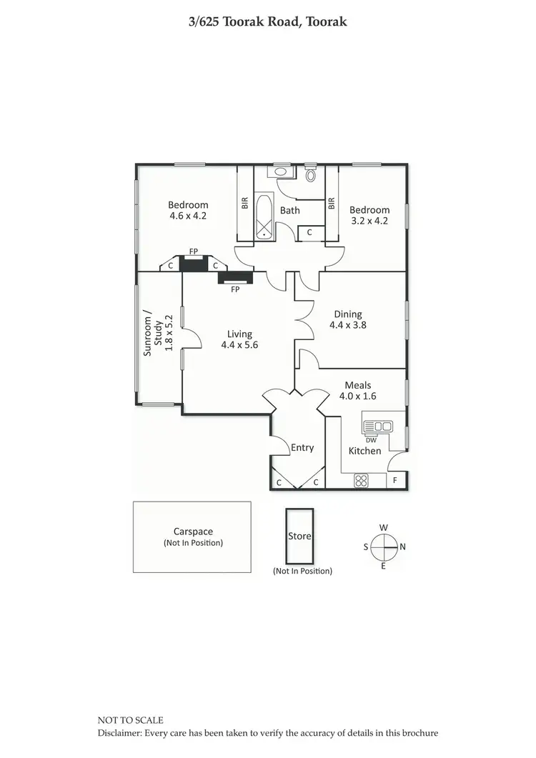 Floorplan of Homely apartment listing, 3/625 Toorak Road, Toorak VIC 3142