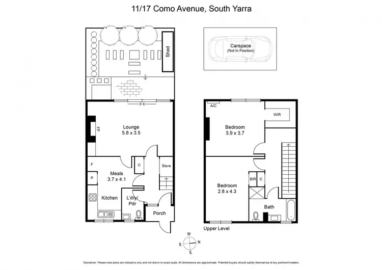 Floorplan of Homely townhouse listing, 11/17 Como Avenue, South Yarra VIC 3141
