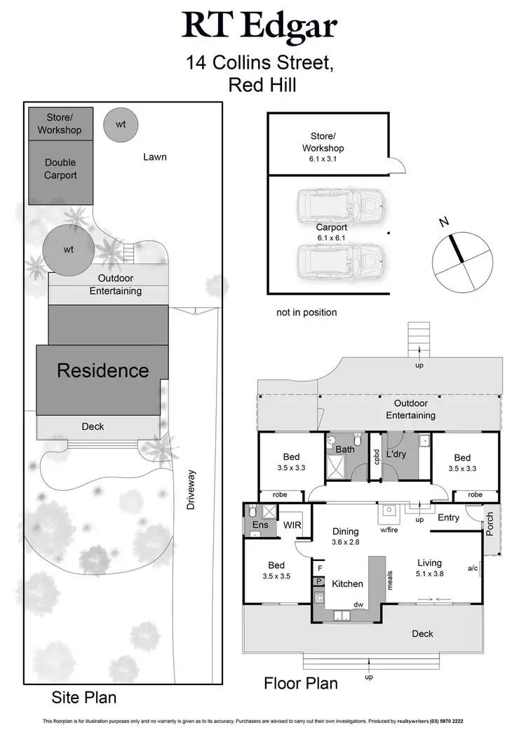 Floorplan of Homely house listing, 14 Collins Street, Red Hill VIC 3937