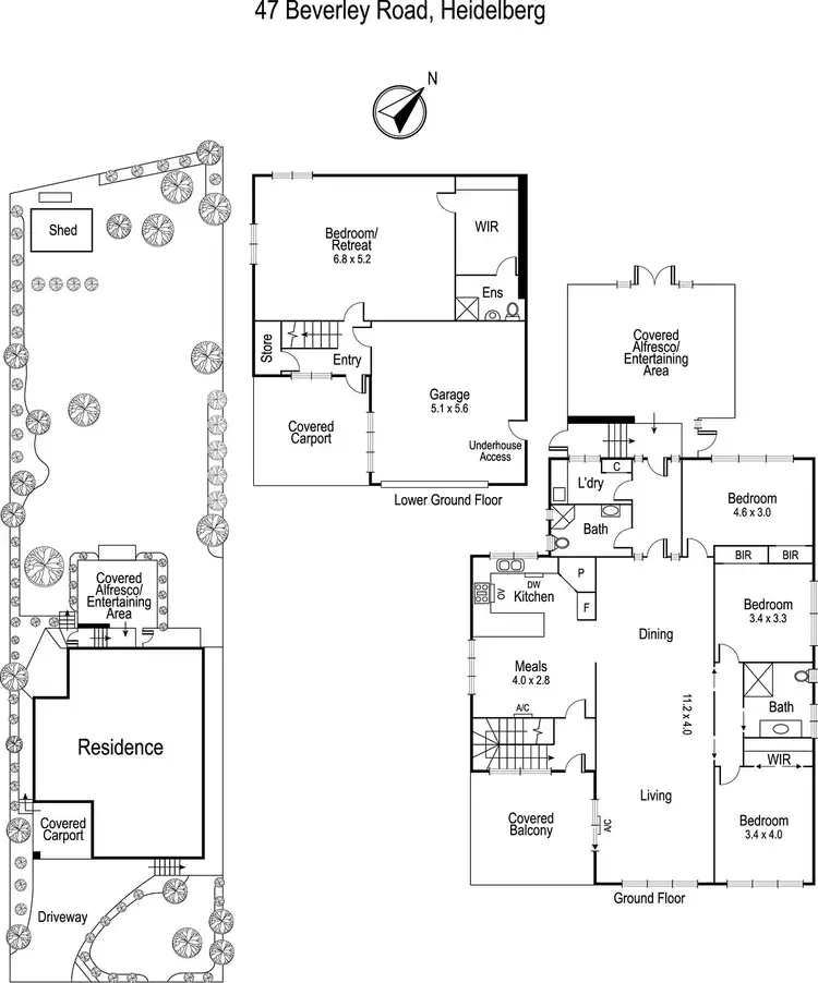 Floorplan of Homely house listing, 47 Beverley Road, Heidelberg VIC 3084