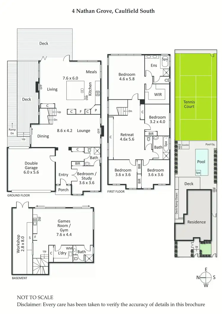 Floorplan of Homely house listing, 4 Nathan Grove, Caulfield South VIC 3162