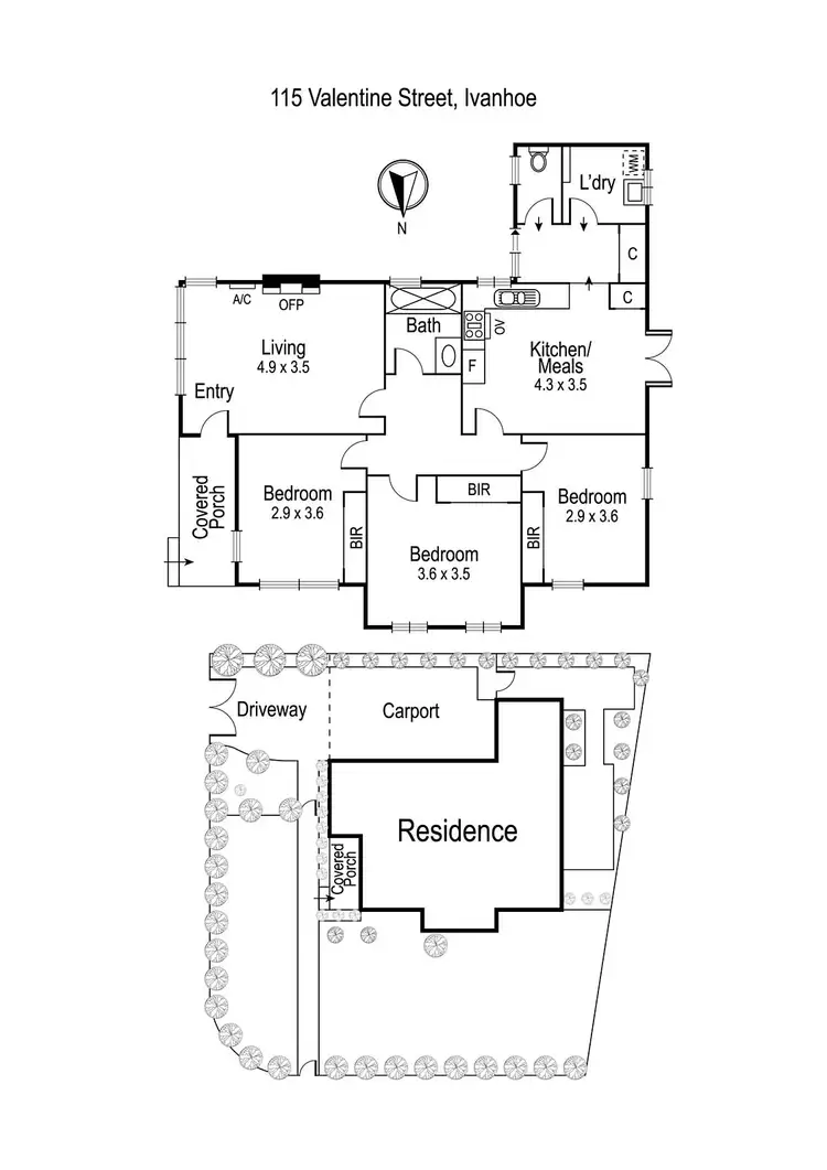 Floorplan of Homely house listing, 115 Valentine Street, Ivanhoe VIC 3079