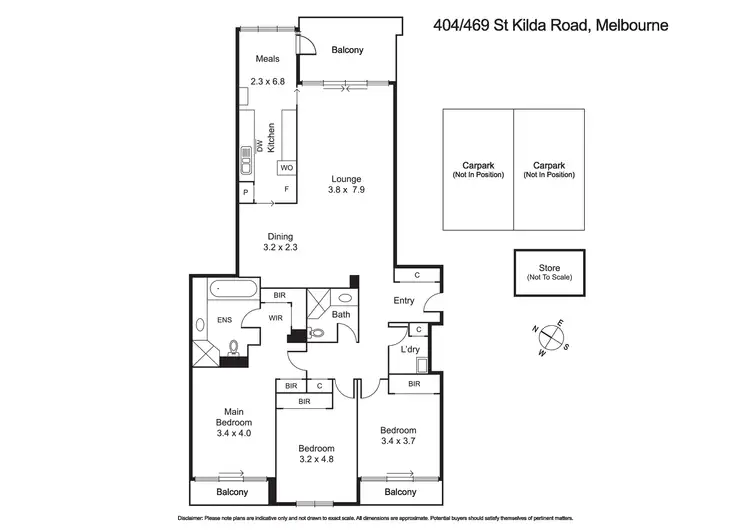 Floorplan of Homely apartment listing, 404/469 St Kilda Road, Melbourne VIC 3000