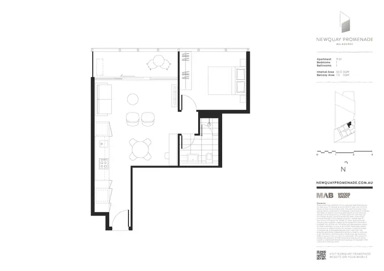 Floorplan of Homely apartment listing, 1701D/15 Doepel Way, Docklands VIC 3008