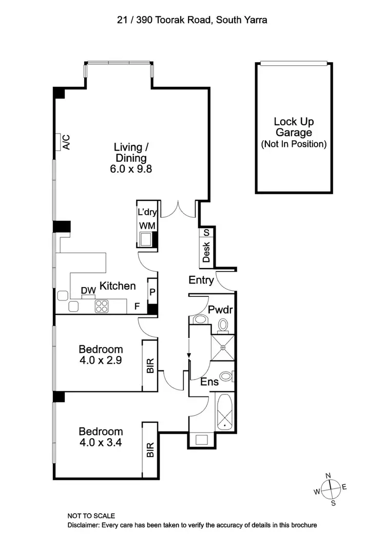 Floorplan of Homely apartment listing, 21/390 Toorak Road, South Yarra VIC 3141
