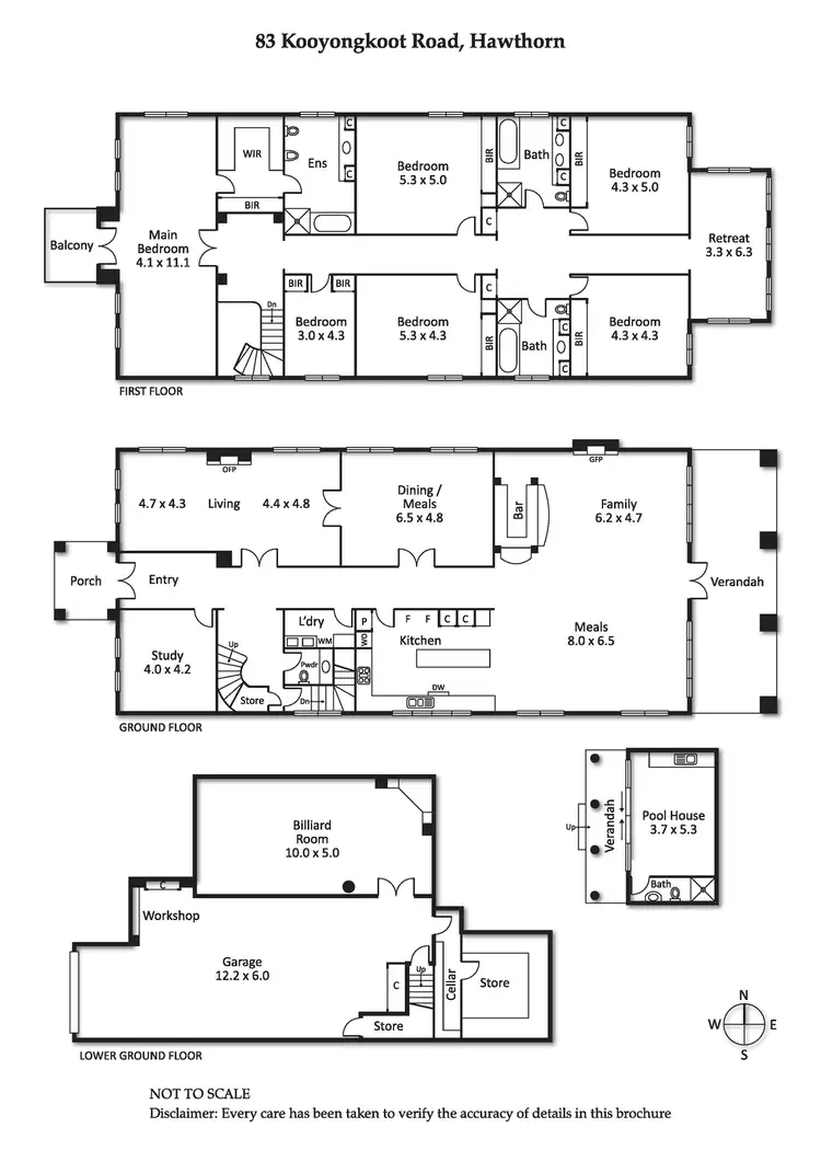 Floorplan of Homely house listing, 83 Kooyongkoot Road, Hawthorn VIC 3122