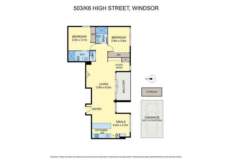 Floorplan of Homely apartment listing, 503/K6 High Street, Windsor VIC 3181