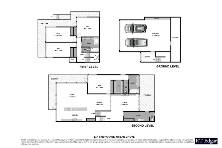 Floorplan of Homely house listing, 37A The Parade, Ocean Grove VIC 3226
