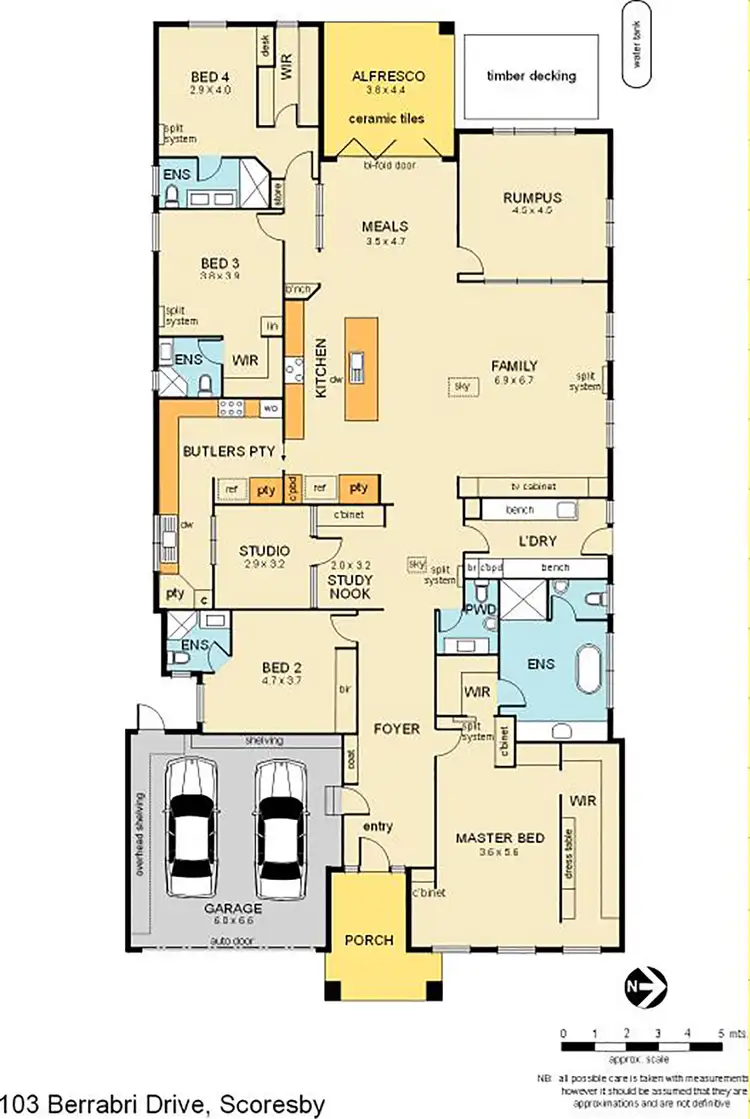 Floorplan of Homely house listing, 103 Berrabri Drive, Scoresby VIC 3179