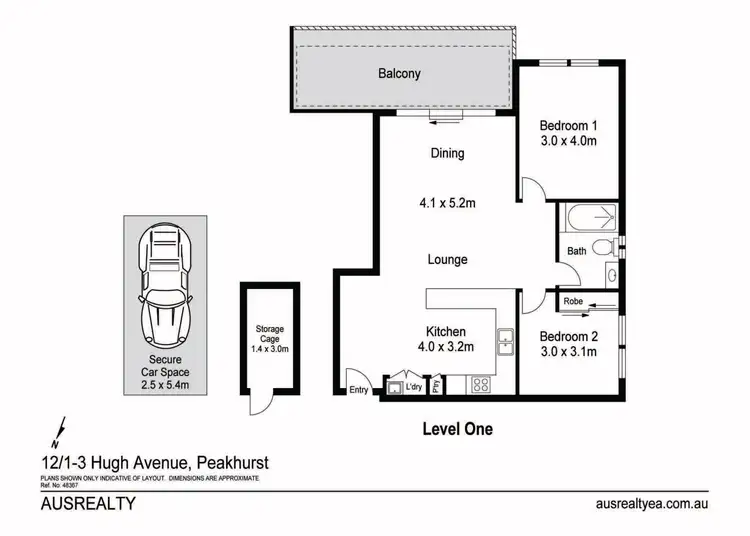 Floorplan of Homely apartment listing, 12/1-3 Hugh Avenue, Peakhurst NSW 2210