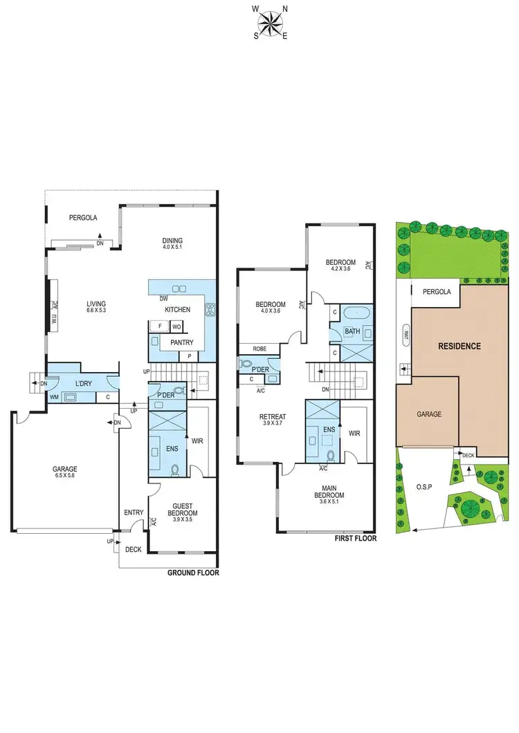Floorplan of Homely townhouse listing, 9A Brosa Avenue, Bentleigh East VIC 3165