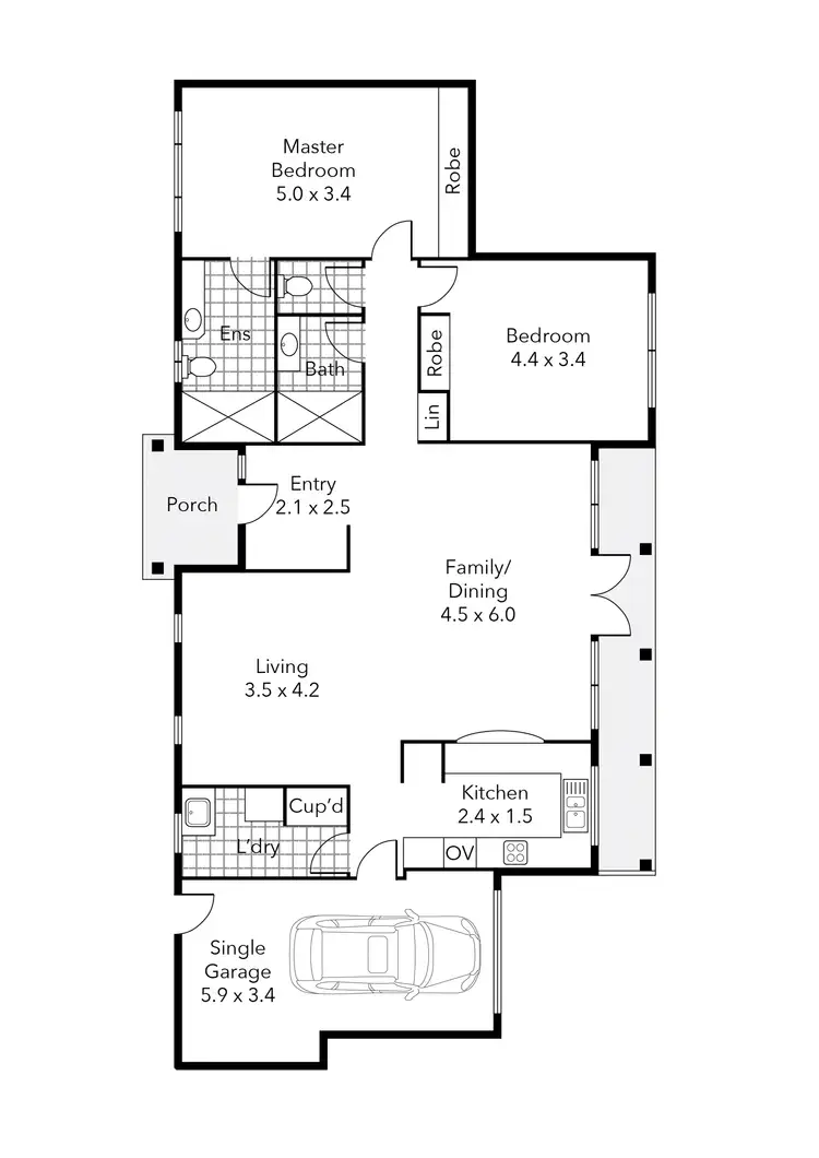 Floorplan of Homely house listing, 3 Balmoral Drive, Ballarat East VIC 3350