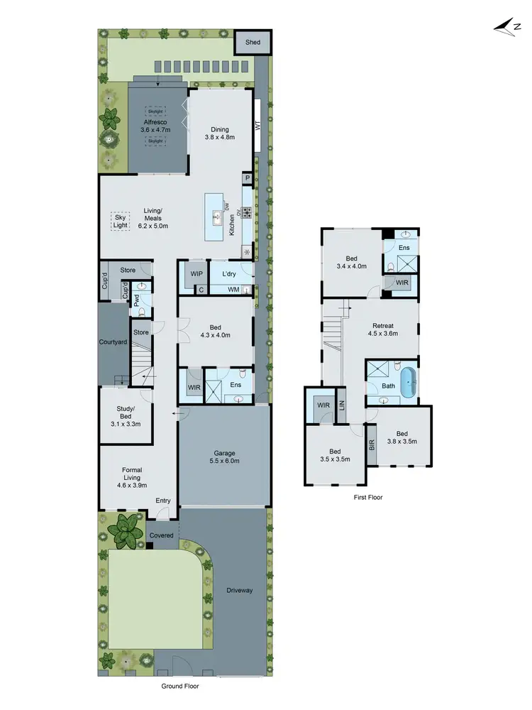 Floorplan of Homely townhouse listing, 206B Lawrence Road, Mount Waverley VIC 3149