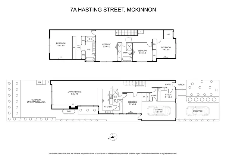 Floorplan of Homely townhouse listing, 7a Hastings Street, Mckinnon VIC 3204
