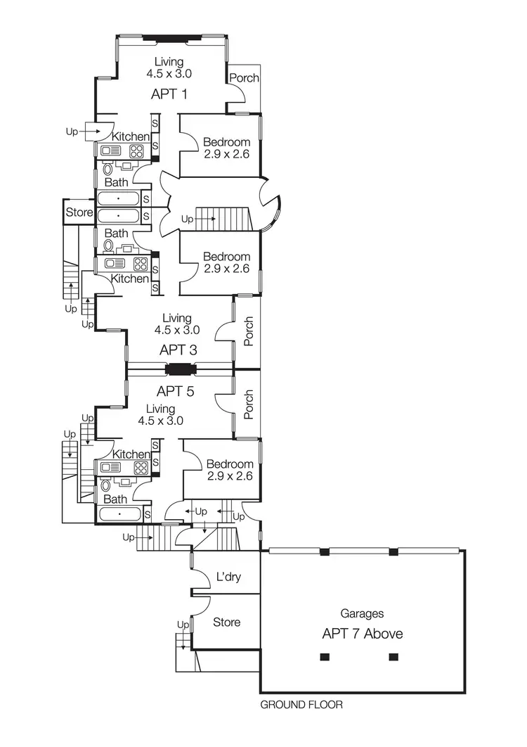 Floorplan of Homely block of units listing, 1-7/3-5 Coollulah Avenue, South Yarra VIC 3141