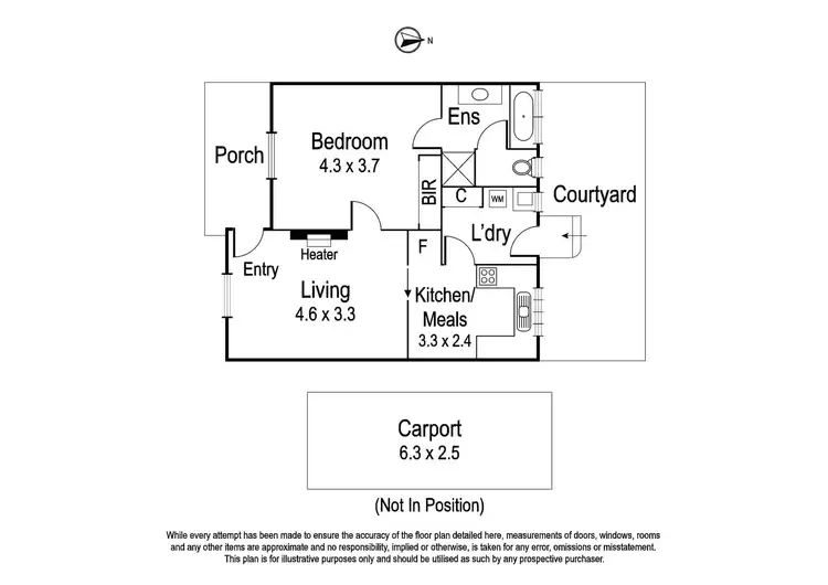 Floorplan of Homely unit listing, 6/61 St Elmo Road, Ivanhoe VIC 3079