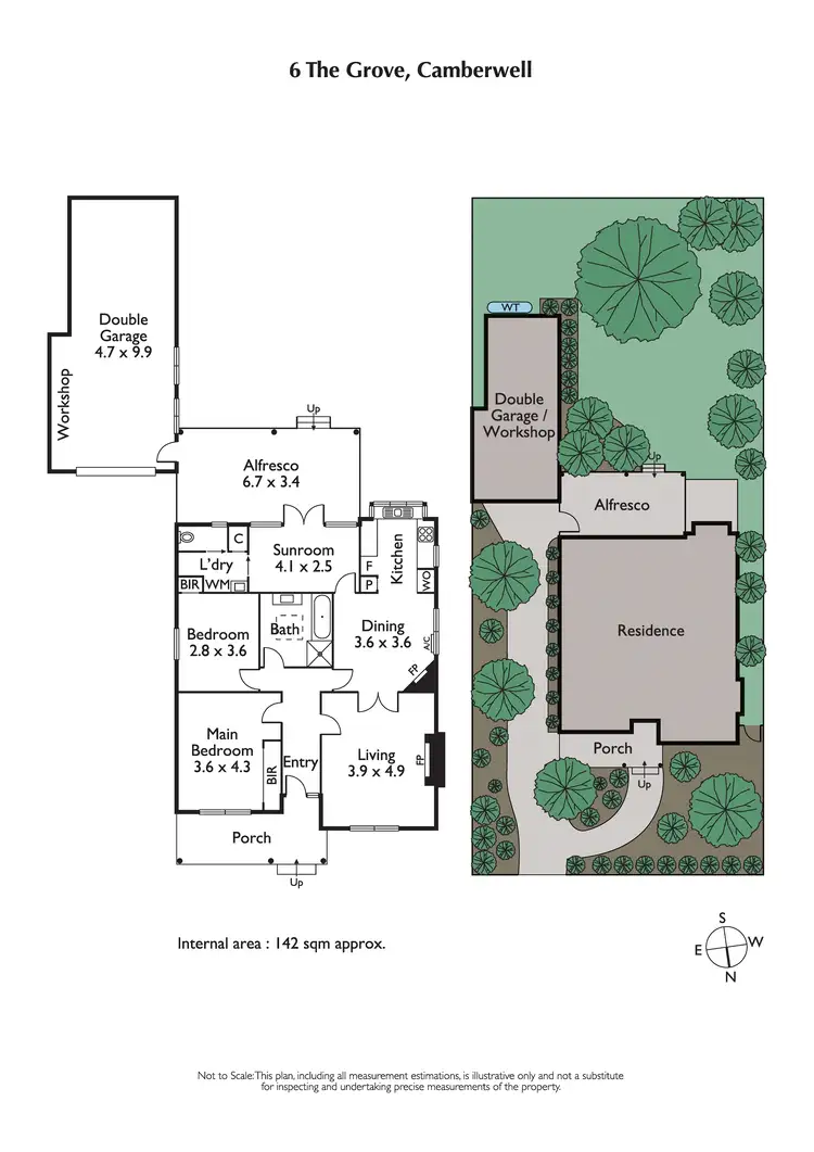 Floorplan of Homely house listing, 6 The Grove, Camberwell VIC 3124