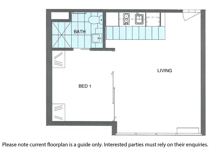 Floorplan of Homely apartment listing, 1305/53 Batman Street, West Melbourne VIC 3003