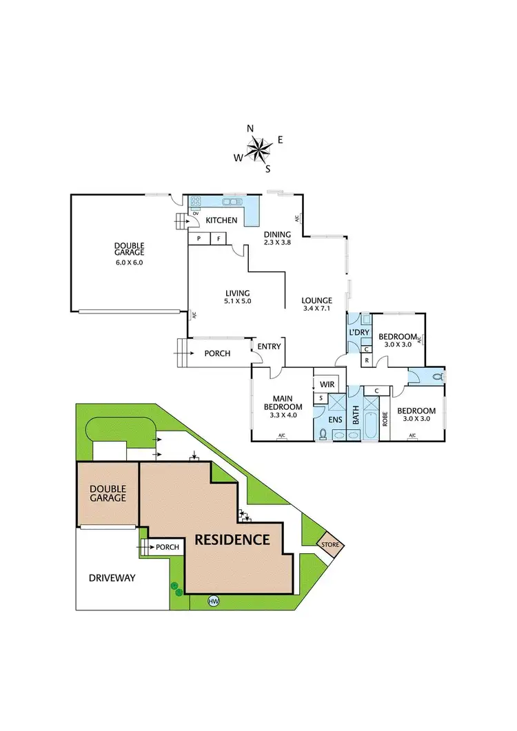 Floorplan of Homely unit listing, 3/11 Hedge End Road, Mitcham VIC 3132