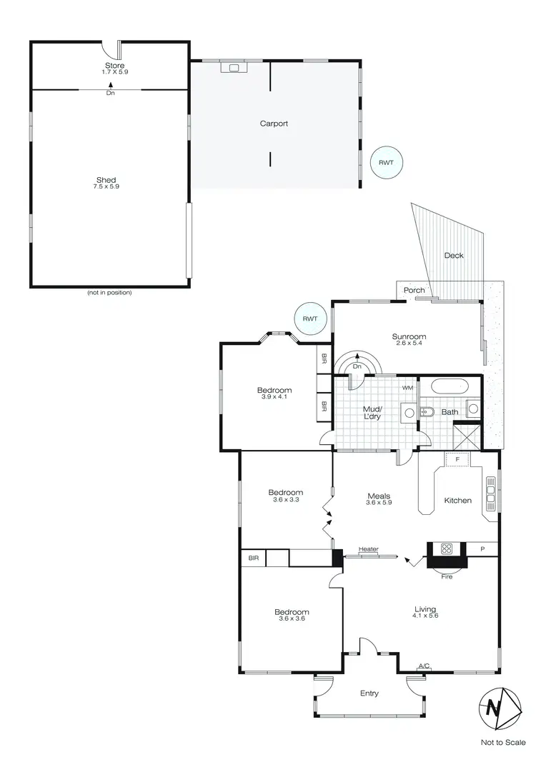 Floorplan of Homely house listing, 7 Reed Street, Creswick VIC 3363