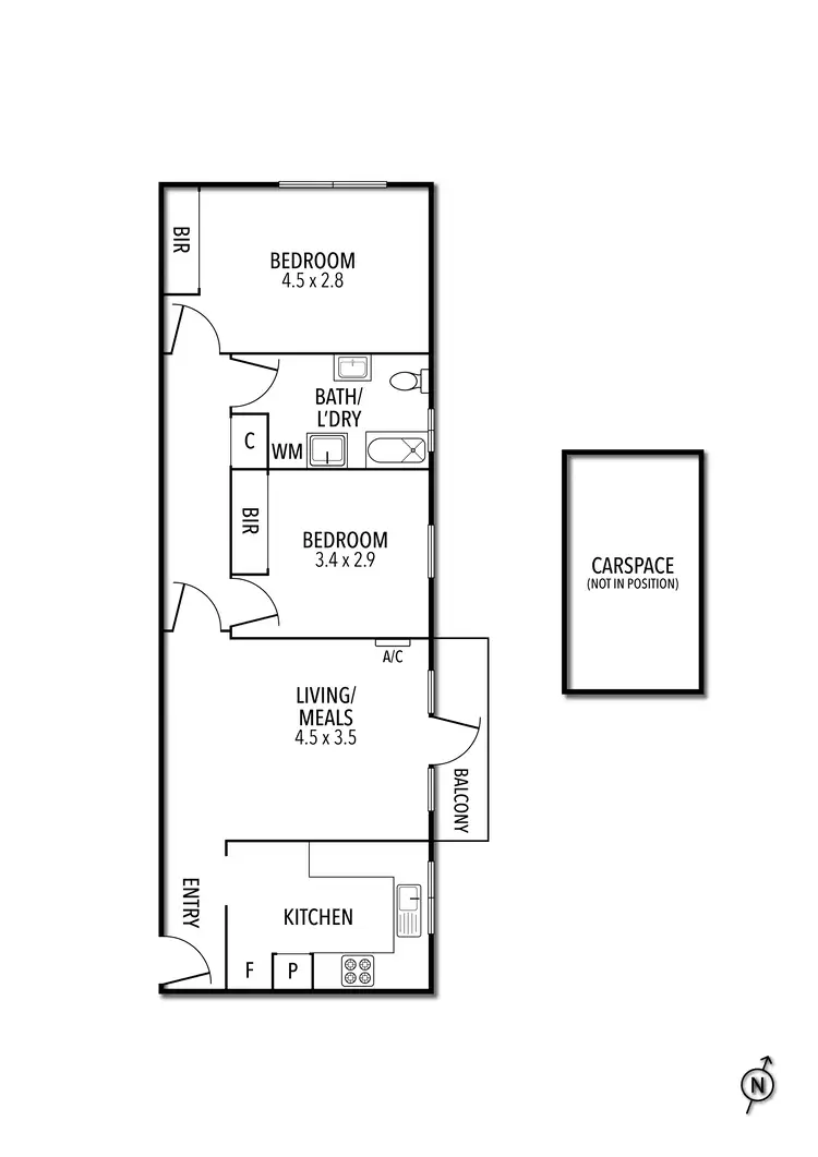 Floorplan of Homely apartment listing, 9/52 Mirams Street, Ascot Vale VIC 3032