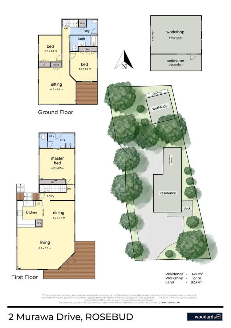 Floorplan of Homely house listing, 2 Murawa Drive, Rosebud VIC 3939