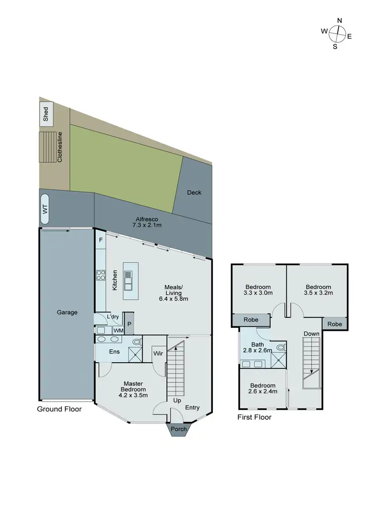 Floorplan of Homely townhouse listing, 2/4 Deborah Court, Mount Waverley VIC 3149