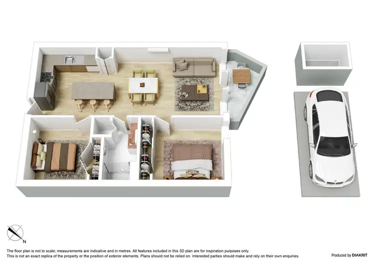 Floorplan of Homely apartment listing, 3308/283 City Road, Southbank VIC 3006