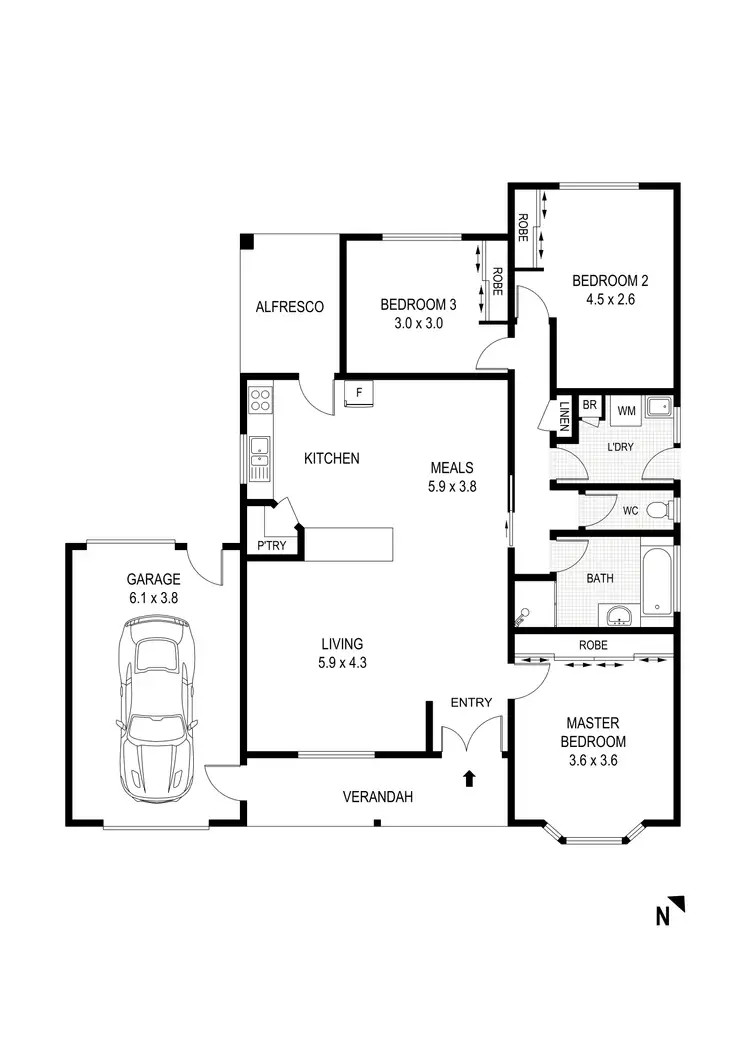 Floorplan of Homely house listing, 21 Ferguson Street, Broadford VIC 3658
