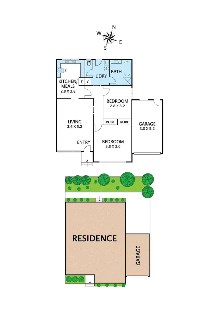 Floorplan of Homely unit listing, 2/25 McDowell Street, Greensborough VIC 3088