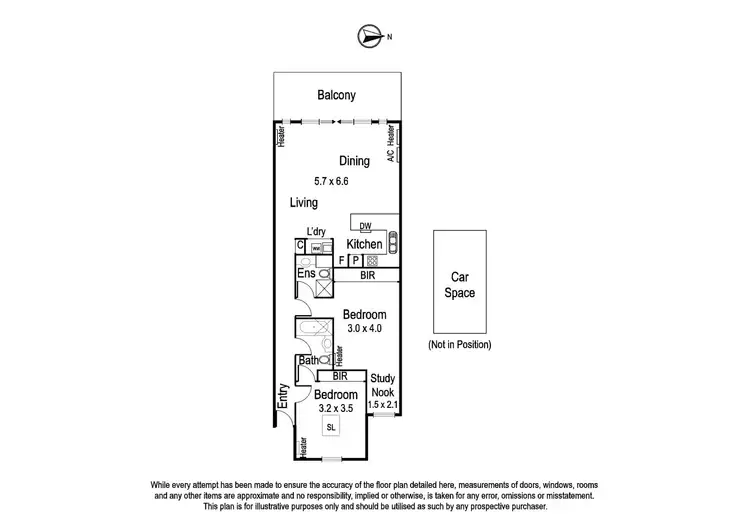Floorplan of Homely apartment listing, 9/82-84 Mount Street, Heidelberg VIC 3084
