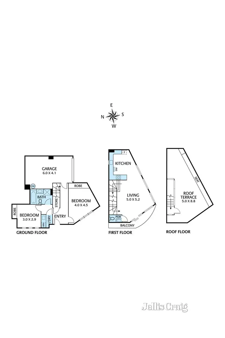 Floorplan of Homely townhouse listing, 49 John Street, Clifton Hill VIC 3068