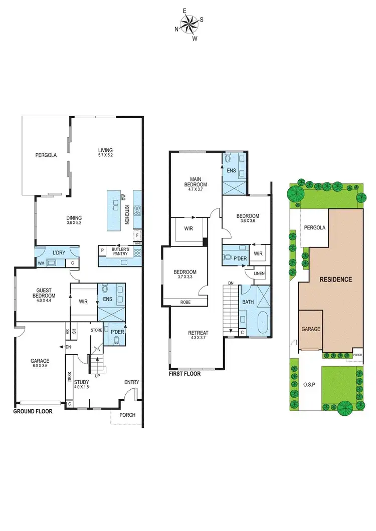 Floorplan of Homely townhouse listing, 12 Derry Street, Bentleigh East VIC 3165