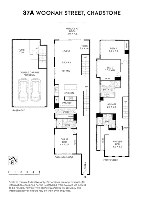 Floorplan of Homely townhouse listing, 37A & 37B Woonah Street, Chadstone VIC 3148