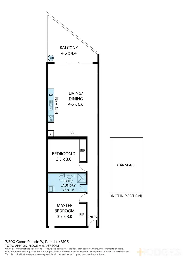 Floorplan of Homely unit listing, 7/300 Como Parade West, Parkdale VIC 3195