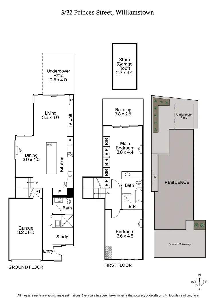 Floorplan of Homely townhouse listing, 3/32 Princes Street, Williamstown VIC 3016
