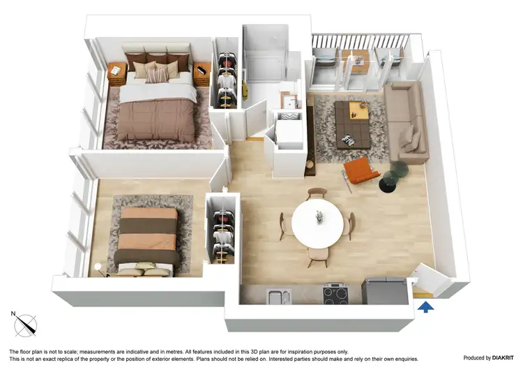 Floorplan of Homely apartment listing, 1205/60 Kavanagh Street, Southbank VIC 3006